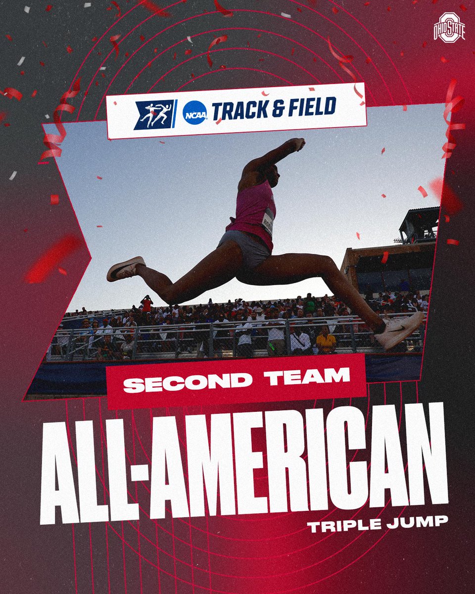 OhioStateTFXC's tweet photo. Congratulations to @jaimievrobinson on finishing ninth in the triple jump (13.50m) to earn All-American Second Team honors ‼️

#GoBucks https://t.co/TFMW5Jw3zG