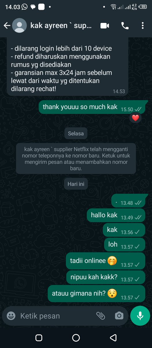 teraytai's tweet photo. aku izin nambahin yaa kak je. 
aku order pas dn dia masih 'ayreen' kan dia ganom akhir nya aku chat yang dn nya 'klizare' tapi ga ada kejelasan. aku tadi iseng chat dia di no 'ayreen' eh aktif dong 😯 ehh sekarang gaa on lagii, kenapaa yaa? 🤔🤔🤔 

#zonauang https://t.co/Qa9VJviB8l