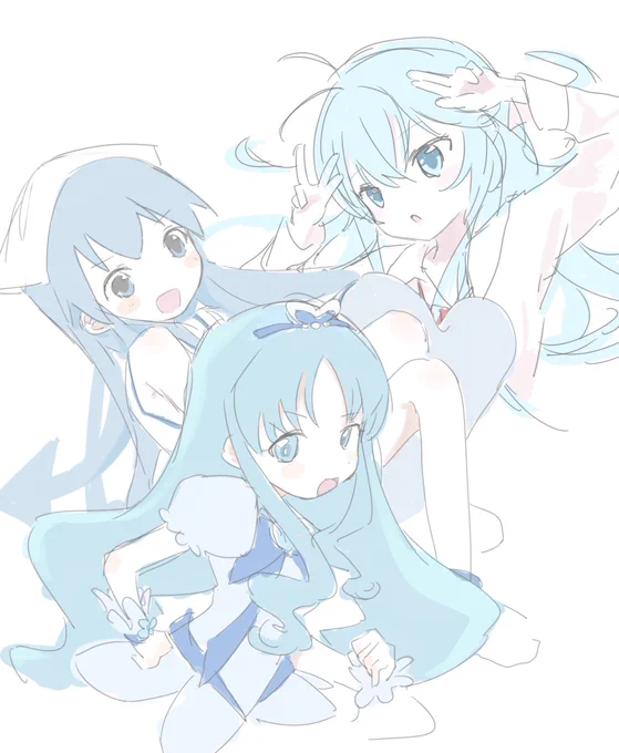 好きな水色の女