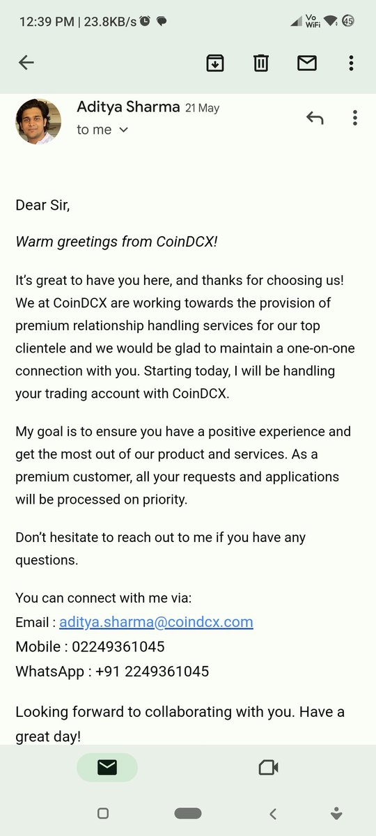 Official_Nitin9's tweet photo. @CoinDCX some one is calling me from Coindcx. Is it real or fake ? Please identify this . https://t.co/SeJhqK9Z2N