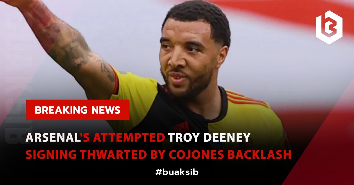 buaksib's tweet photo. Ex-Watford standout, Troy Deeney, has alleged that Arsenal expressed an interest in acquiring him in 2020. However, he suggests that the fallout from his previous cojones remark prevented this unexpected transition from happening.
#TroyDeeney #Arsenal #PremierLeague https://t.co/xjyoFsYnFr