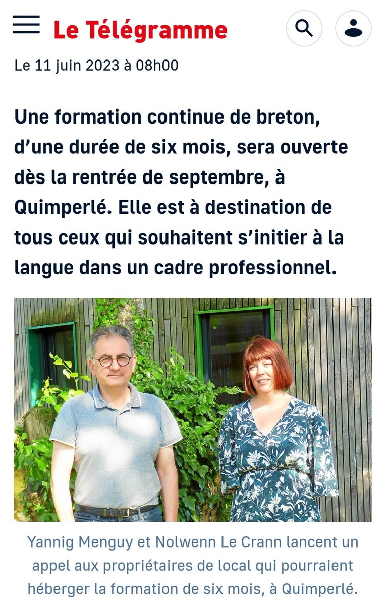 Ur stummadur hir evit deskiñ ar Brezhoneg e Kemperle!
letelegramme.fr/finistere/quim…