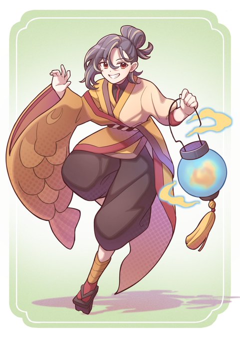 「holding lantern pants」 illustration images(Latest)