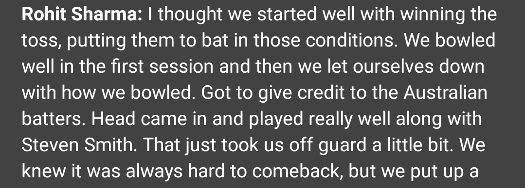 Man again throwing bowlers under the bus. Talk about your tactics and field change a d you throwing wickets? Bowlers are to be blamed but what did you do to shut the game when runs were flowing , did you even study weaknesses of any batter? What made you think that giving Umesh