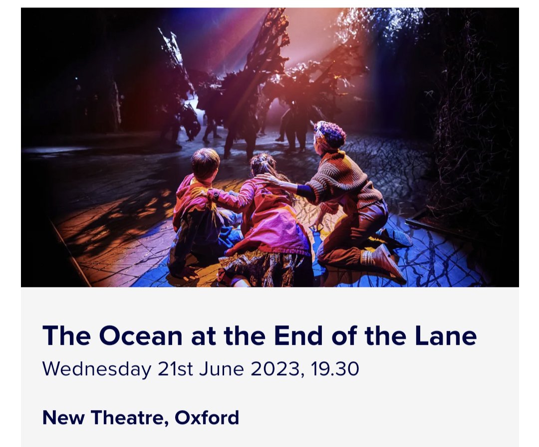 I treated myself to #TheOceanattheEndoftheLane tickets! Cannot wait!!