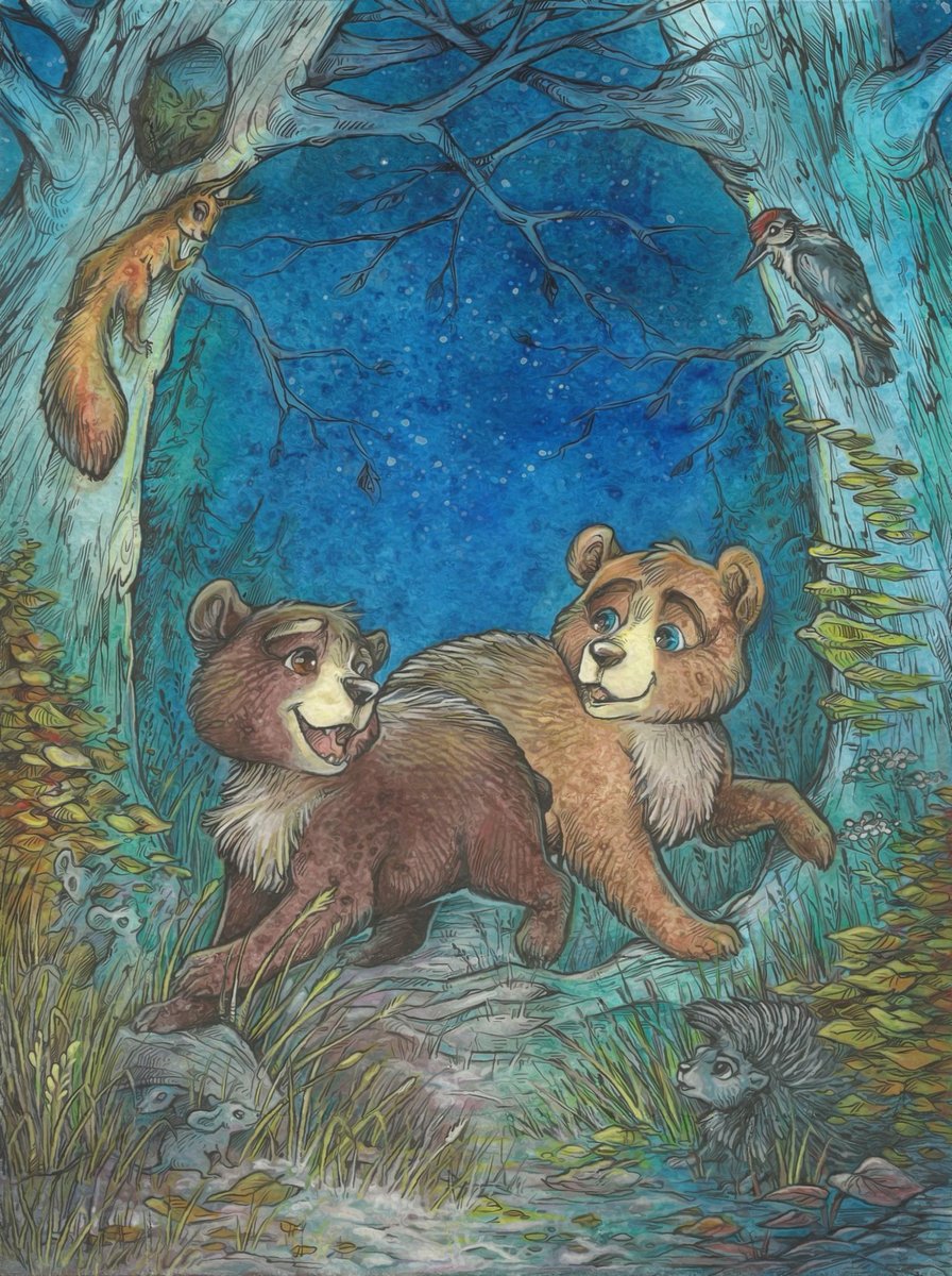 Book covers

Illustrations for the short story “Winter unrest' by Nikolay Bautin.

This is the story about restless bear cubs, which ran off for adventures, because winter rest is too boring.
#bear #forest #bearcub #childrenstory #childrensbookart #squirrel #bears #polarbear #owl
