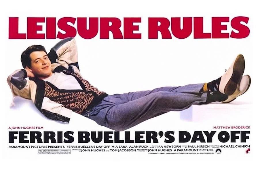 Happy anniversary to John Hughes film, ‘Ferris Bueller’s Day Off’. Released in theaters this week in 1986. #ferrisbuellersdayoff #leisurerules #johnhughes