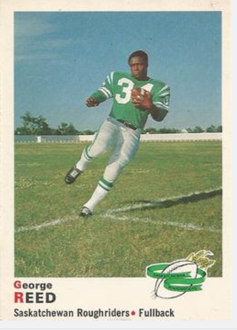 Answer to yesterday’s quiz: George Reed played for the Saskatchewan Roughriders for 13 seasons (1963-75), gaining a career total of 16,116 yards on 3,243 carries. He was inducted into the Canadian Football Hall of Fame in 1979. #TheCFRS #CFL #AllinGreen