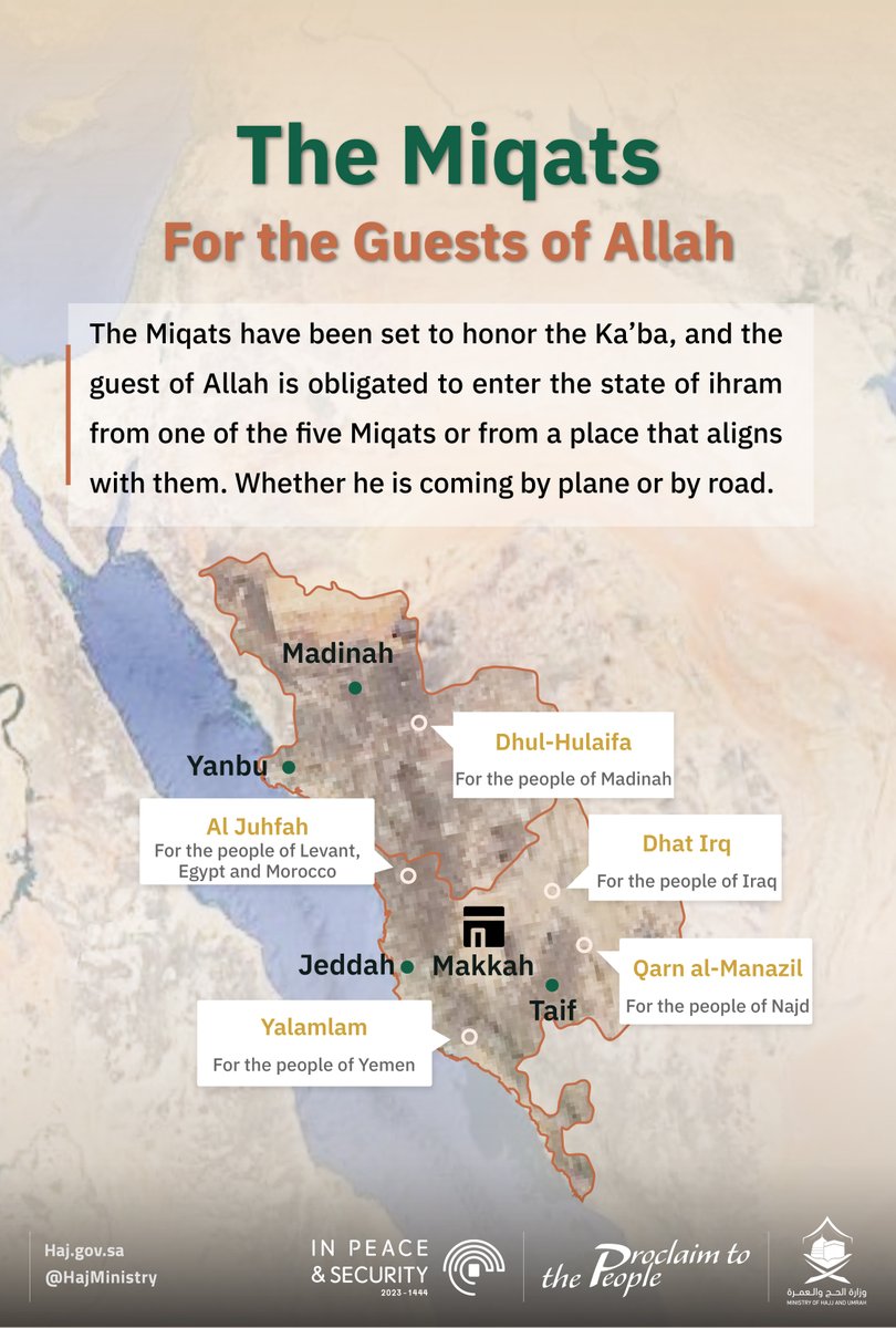 Talbiyah begins here, for the greatest journey of faith.

#Proclaim_to_the_People
#Makkah_and_Madinah_Eagerly_Await_You