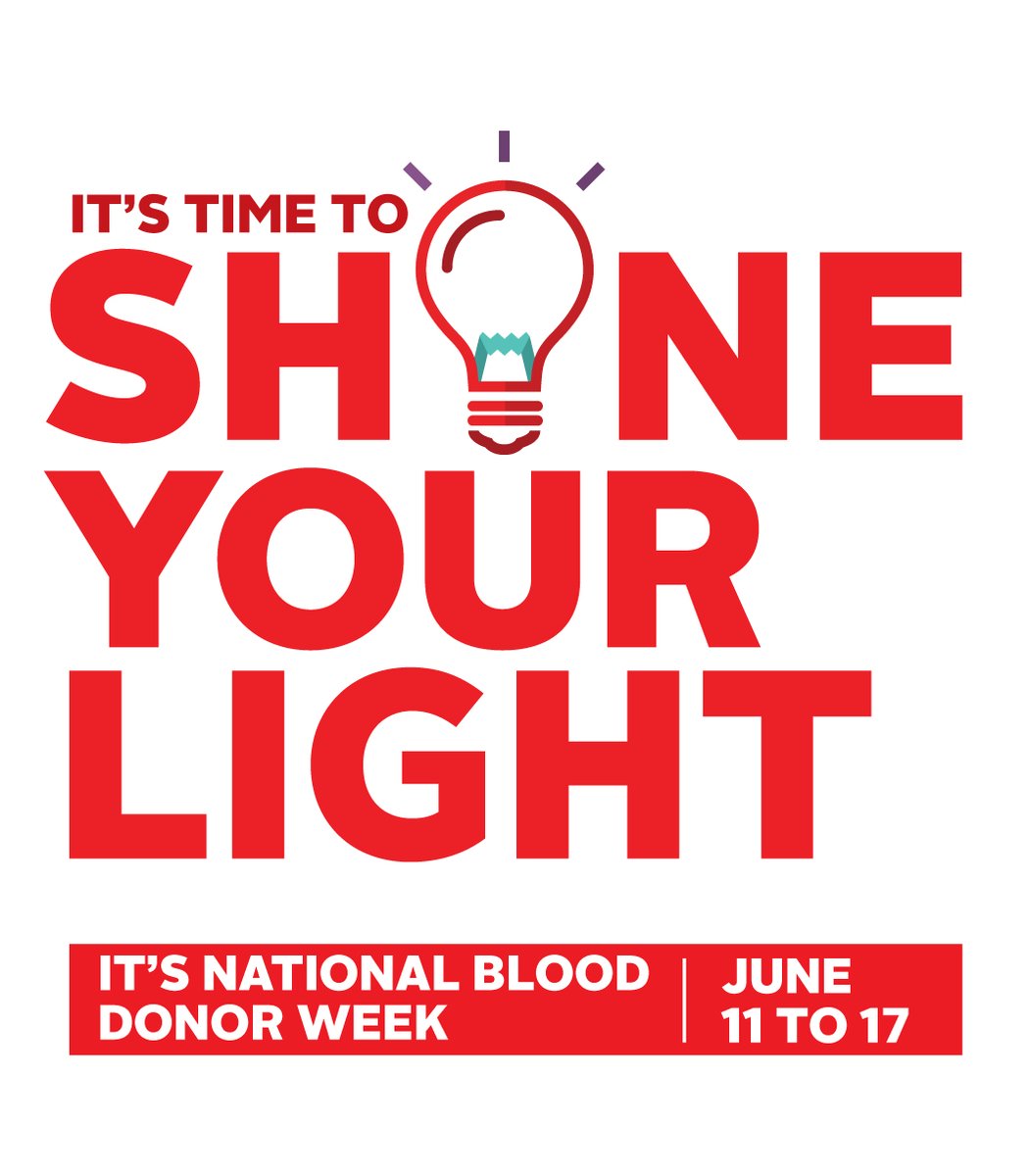 This week is #NationalBloodDonorWeek!  

Celebrate June 11-17 by helping us #ShineALight on the need for 100,000 new blood and plasma donors. 

You can help strengthen Canada’s Lifeline. See how you can get involved at ow.ly/44yJ50OKCk7
