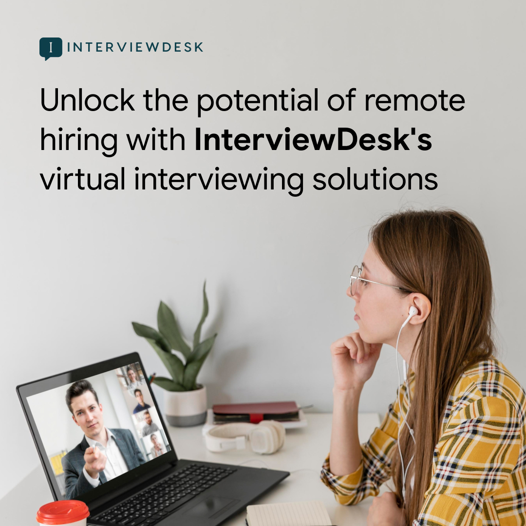 InterviewDesk facilitates remote hiring with its virtual interviewing solutions. Connect and evaluate candidates globally, ensuring quality and efficiency without location constraints.

#VirtualInterviews #InterviewDesk #IaaS #PaaS #Assessment #remot interviewdesk.ai