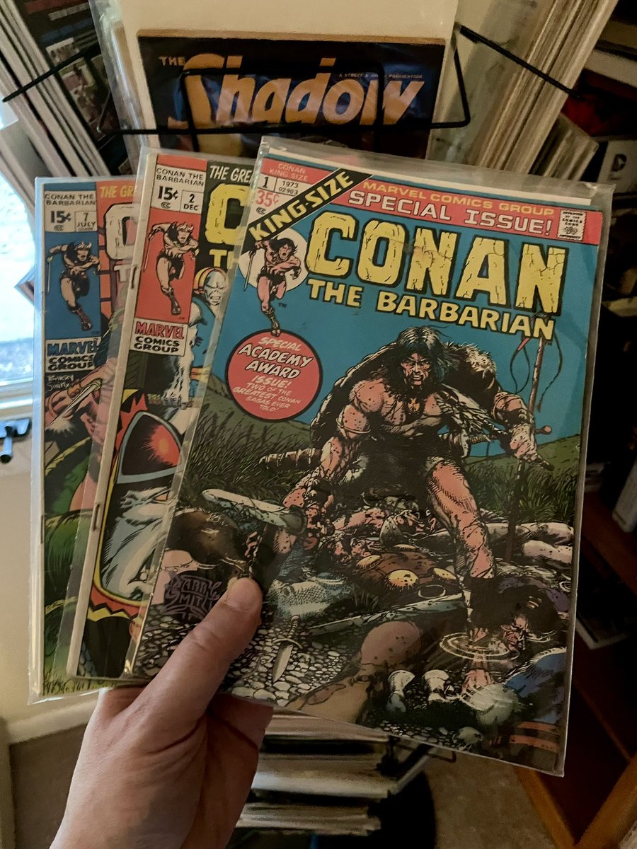 MWKronenberg's tweet photo. Continuing to think about the great Barry Windsor-Smith and hoping he has a full and speedy recovery. Here are just a few of his CONAN issues on my spinner rack. To me, he will always be the definitive Conan artist. #BarrySmith https://t.co/hTIJkqkO7a