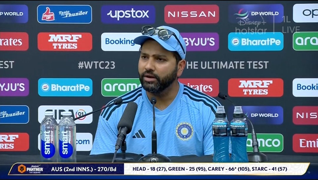 Rohit Sharma said, 'June isn't the only month we should play the WTC Final. It can be played anywhere in the world and not just England'.