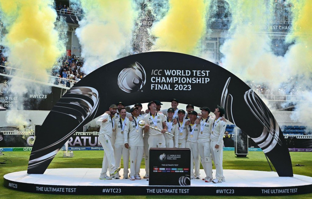 #Yellove seems to be the order of the Summer! Congratulations Australia! 💛

#WTCFinal #Whistle4Blue
📸: Getty