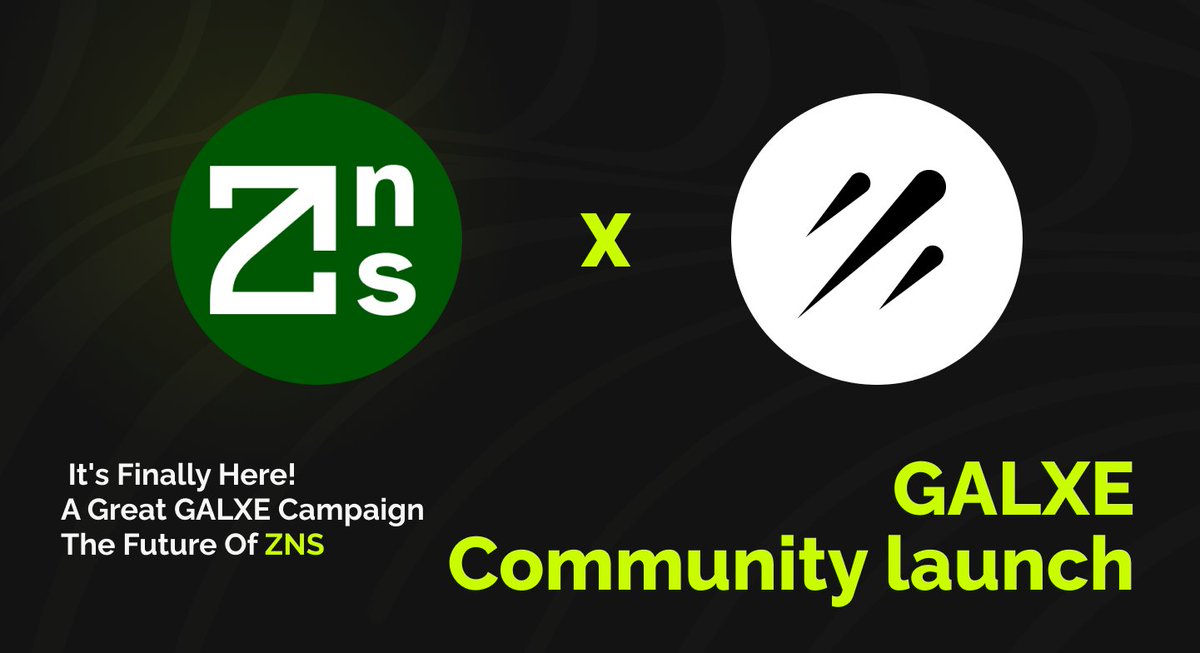 ZNSConnect's tweet photo. We're excited to partner with @Galxe  and welcome you to Enhance  ZNS  on #Galxe!

Join our ongoing campaign to:
1⃣Complete socials  tasks - https://t.co/okXlOpLDIO
2⃣Earn Galxe OATs
4⃣ Grab your role at - https://t.co/lc0YtSWd7S

#Zetachain #Galxe #NFT #Blockchain #Crypto #zns https://t.co/GRNE4yR4ZR