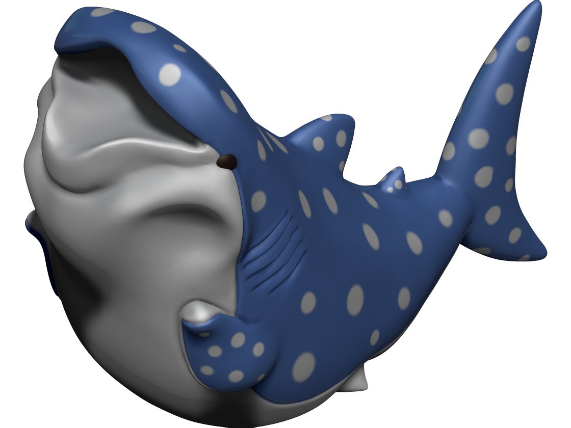 「【やわいい ～いきもの図鑑～】 サメ&シャチ アタック! 前にデータ作って、ジン」|TomoTのイラスト