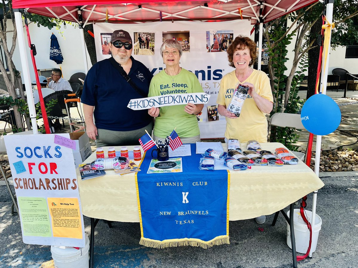 Thanks for visiting our NBFM booth yesterday to learn about vials for life and to buy socks in support of our scholarship program! #kidsneedkiwanis #kiwanisneedsyou #nbtx