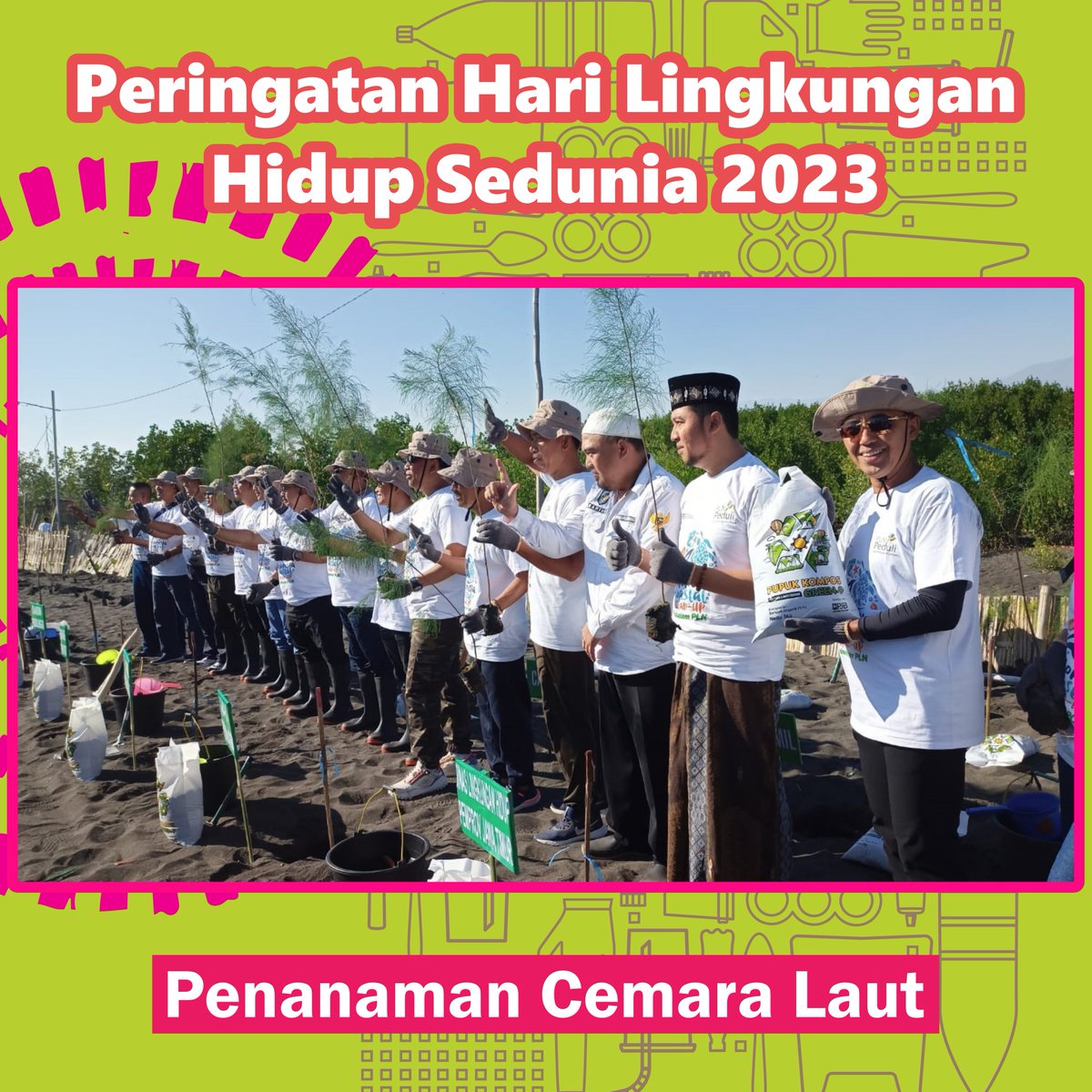 dlh_kabprob's tweet photo. Kegiatan Coastal Clean Up di Pantai Grinting diselenggarakan Pemkab Probolinggo bersama PT. PLN Nusantara Power Unit Pembangkitan Paiton, Sabtu (10/06/23)... https://t.co/XfsH9maXNH
#HariLingkunganHidupSedunia
#WorldEnvironmentDay
#SolutionsToPlasticPollution
#HLH2023 https://t.co/pEcA7XGHwr
