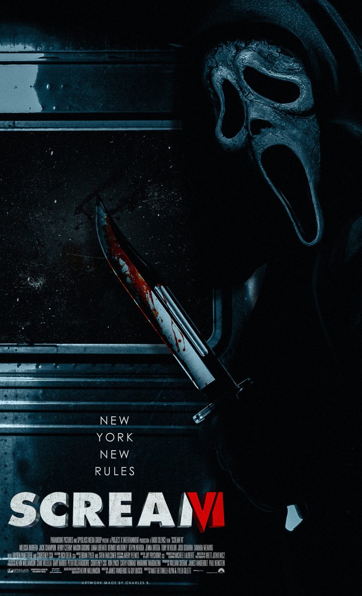 MatthewAMullins's tweet photo. Alternative Poster for Scream 6 (2023)
Aka: Scream!! (working title), The Last Scream, Scream II, Scream 2, Scream VI, Scream Returns
By Charles B. @ElCharlesB https://t.co/acdhaLrcFJ
https://t.co/Hhjt4KpDXM
#Scream6 #AlternativePoster #CharlesB https://t.co/hL4D6YvHOx