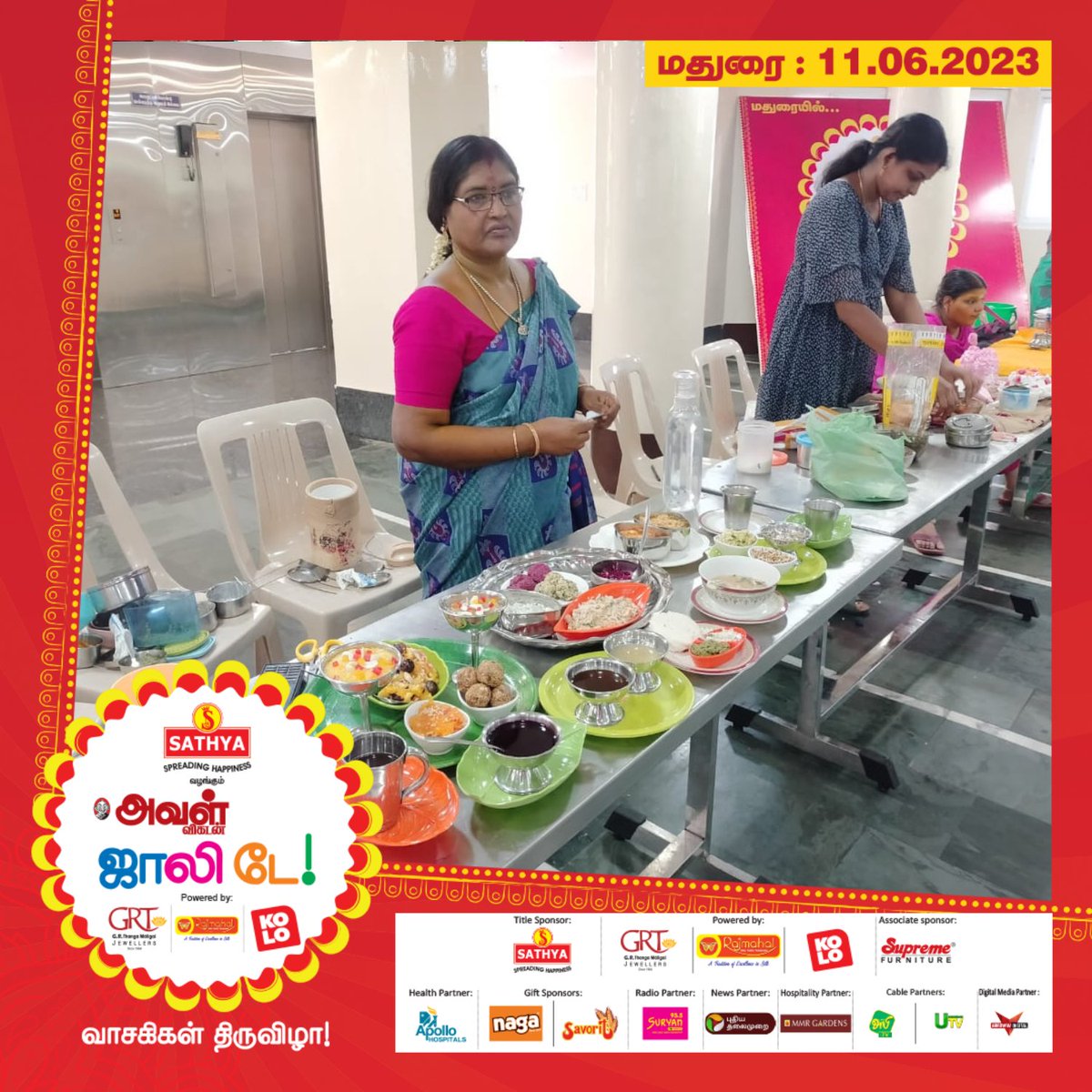 AvalVikatan's tweet photo. சத்யா வழங்கும் 'அவள் விகடன் - ஜாலி டே! - வாசகிகள் திருவிழா'.
அடுப்பில்லா சமையல்...
#Avalvikatan #JollyDay #Women https://t.co/KxusIGaILU