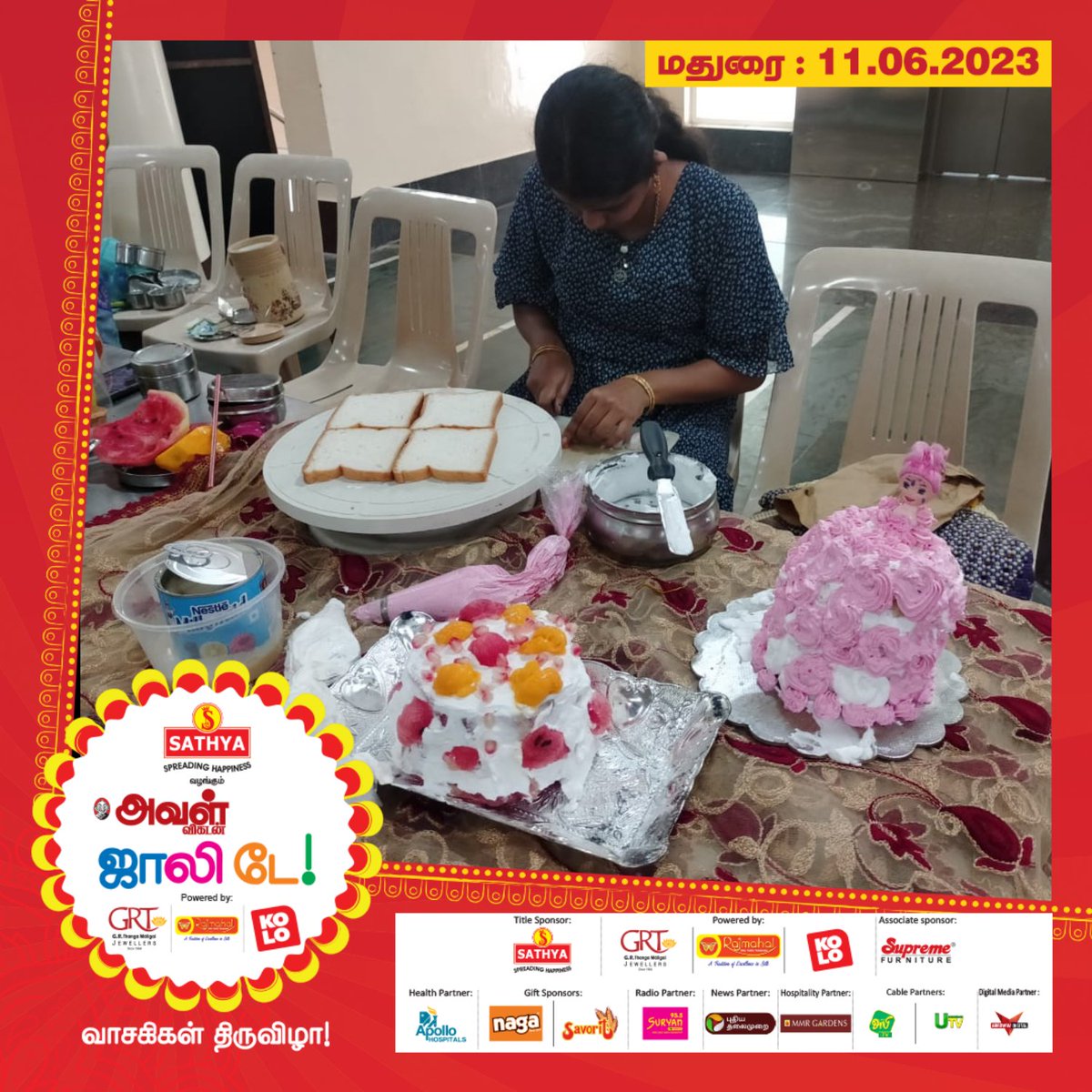 AvalVikatan's tweet photo. சத்யா வழங்கும் 'அவள் விகடன் - ஜாலி டே! - வாசகிகள் திருவிழா'.
அடுப்பில்லா சமையல்...
#Avalvikatan #JollyDay #Women https://t.co/KxusIGaILU