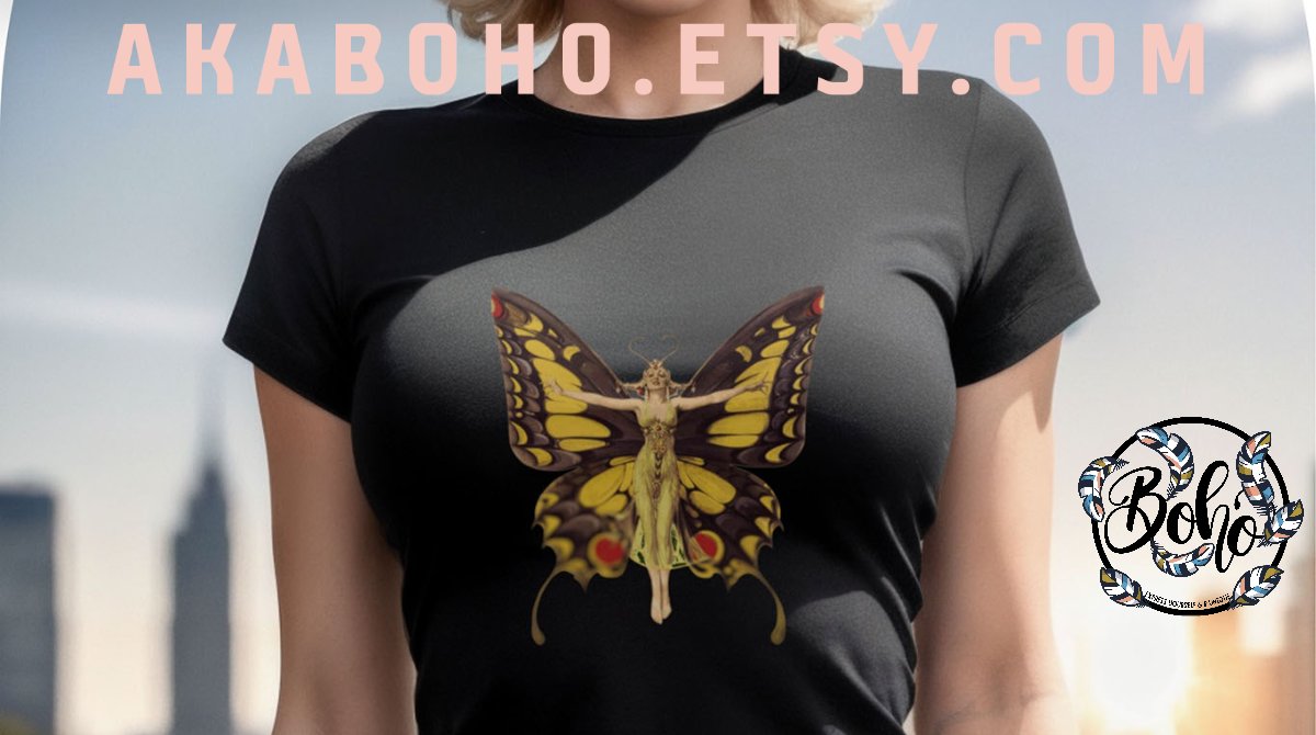 akaBoho's tweet image. Vintage Jazz Age Tee: Retro Butterfly Shirt, 1920s Inspired Clothing #RetroButterflyShirt #VintageInspired #FlapperStyle #JazzAgeTee #IconicPrints #VintageFashion #1920sInspired #VintageClothing #VintageStyle #FlapperFashion #GlamorousFashion #RetroFashion #JazzAgeInspiration