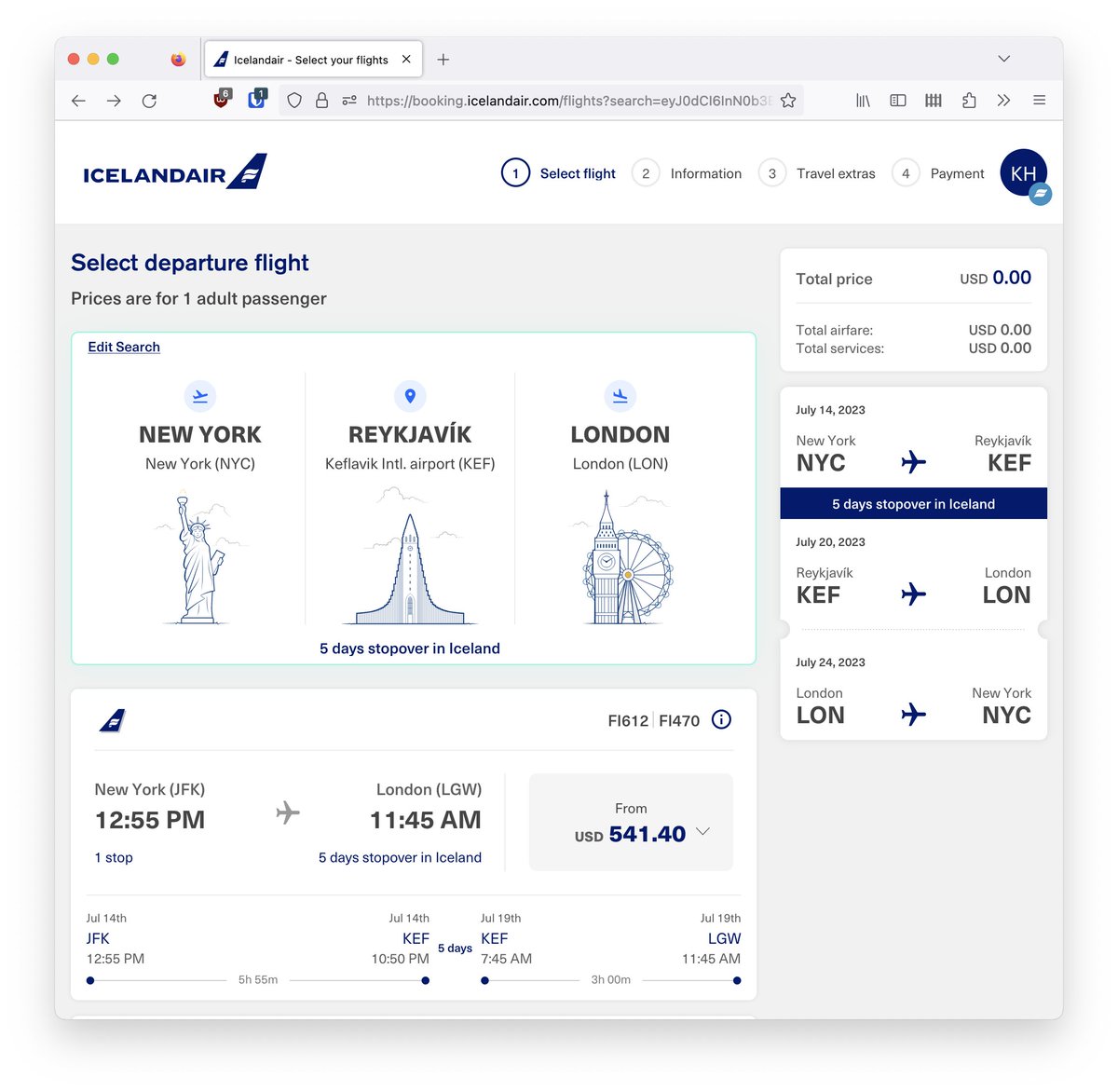 bratkitty's tweet photo. Yo @icelandair your website booking for "stay in iceland" bit sucks. On the first screen, it, for example, says "5 nights, July 14 - July 20", and suddenly changes after you select your flights, in a totally non-obvious way. https://t.co/bbN10kHFal