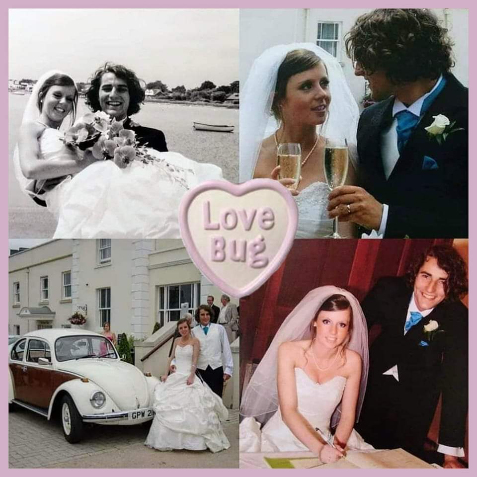 justmarriedvw's tweet image. 🤎 Happy 13th Wedding Anniversary to us!! 👰🤵
We tied the knot in 2010, on a beautiful sunny day in Christchurch, Dorset. 

Valerie our 1974 vw beetle was our surprise wedding present from my parents and now part of our family and many couples special days.   
 (Us in pics) 🤎