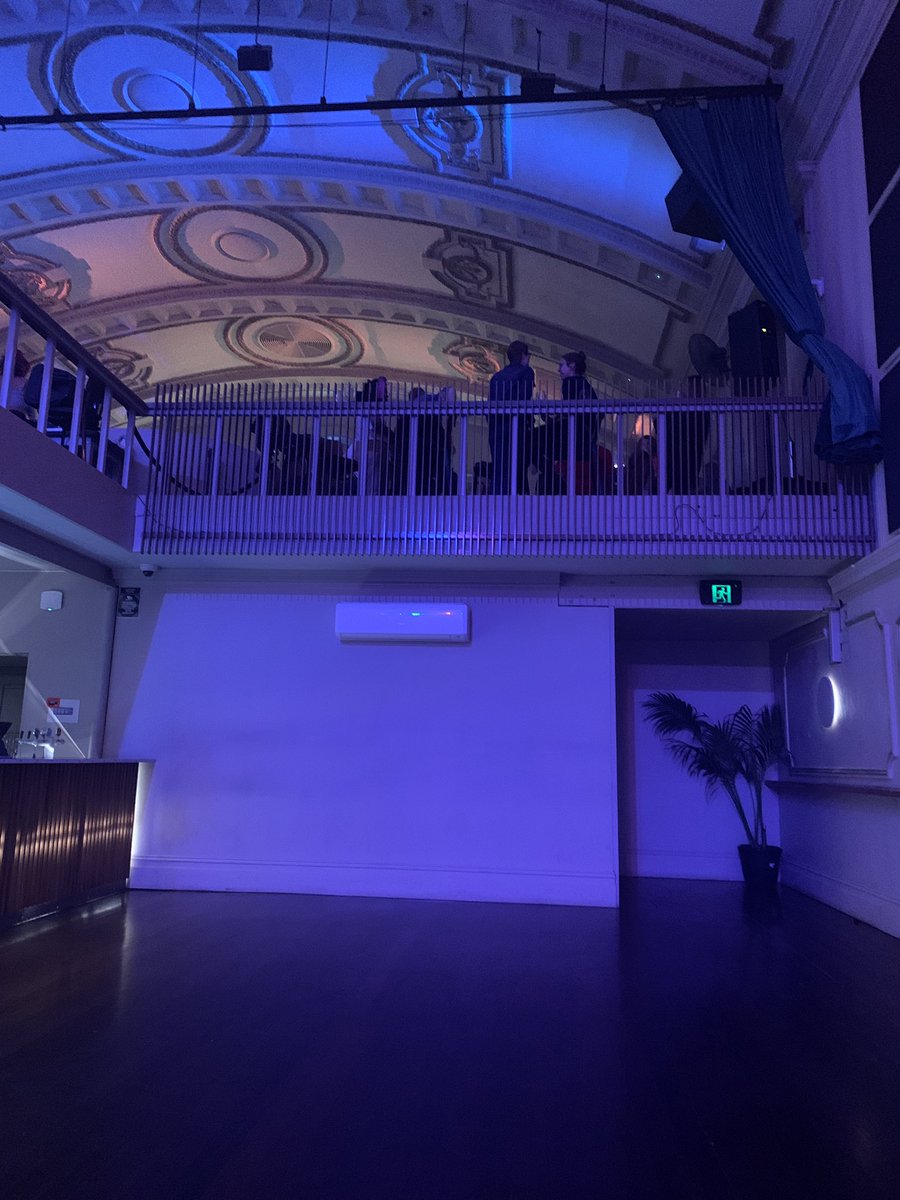 Website says Sundaylicious at 5pm at Northcote Theatre is wheelchair accessible, but the accessible part of the night doesn’t start until 7pm. Nothing about that on the website, so I’m stuck downstairs looking up at the event. Good job queer community! #TheFutureIsAccessible