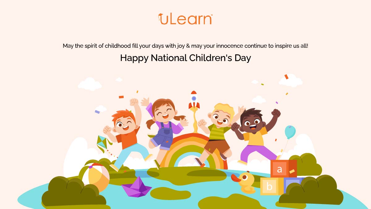 As we celebrate the gift of childhood, let us shower every child with immense love and care and encourage them to pursue all their dreams &amp; aspirations.

Happy National Children's Day From uLearn!

#onlineproctoring #ulearn #nationalchildrensday #nationalchildrensday2023 #sunday