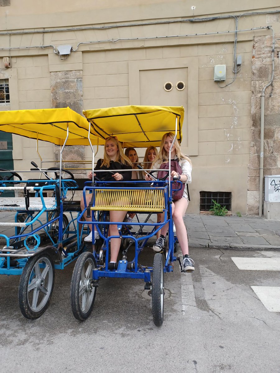 CAVC_Business's tweet photo. We had a great time on Saturday driving bikes around the medieval walled city of Lucca. https://t.co/kWv4vHaUBC