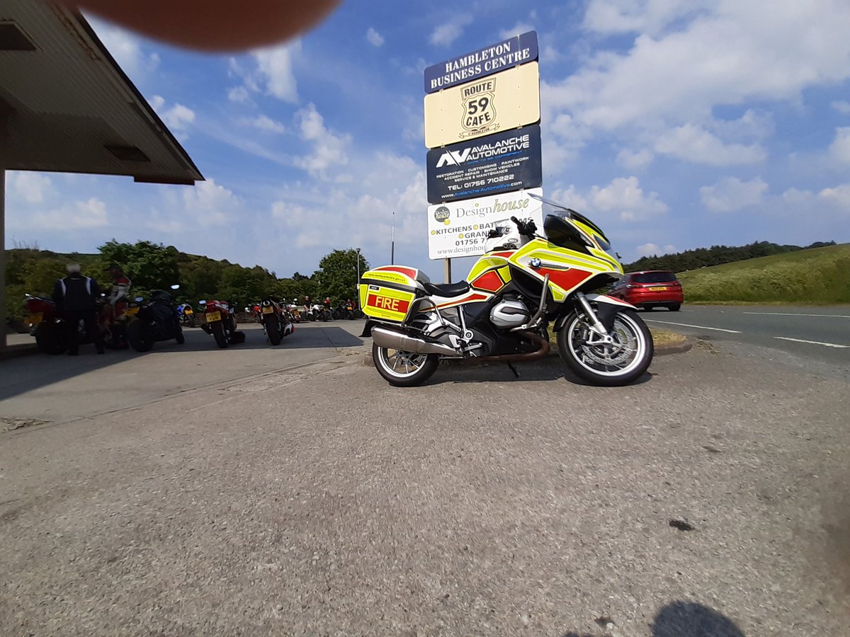 Parked up at Cafe 59. Head on over and have a chat and a look at the bike and let's talk Biker Down Courses.