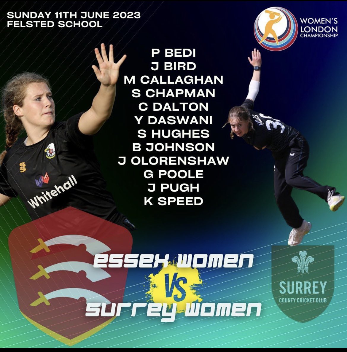 Great Totham CC (@gtccupdates) on Twitter photo Best of luck to GTCC player Jess Pugh who is playing for <a href="/EssexWomen/">Essex Women's Cricket 🏏</a> today . 🏏
Go well Jess! Best of luck to GTCC player Jess Pugh who is playing for <a href="/EssexWomen/">Essex Women's Cricket 🏏</a> today . 🏏
Go well Jess!