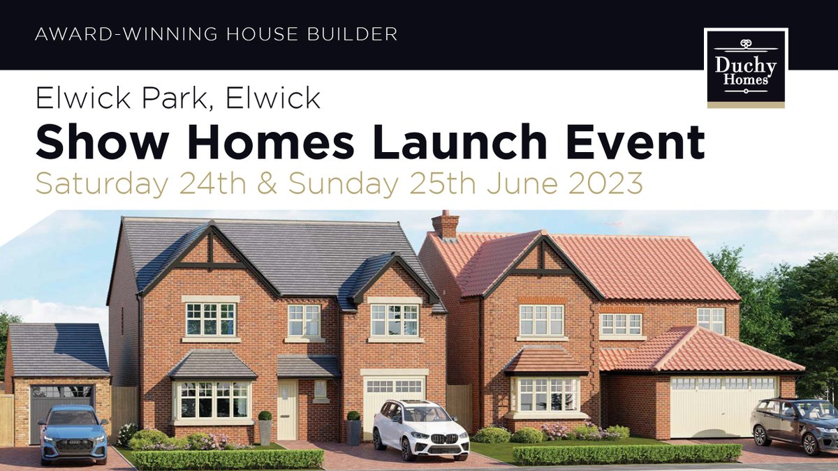 duchyhomes's tweet image. Join us for the grand unveiling of our two amazing show homes at Elwick Park on Sat 24 &amp;amp; Sun 25 June.
Refreshments will be provided throughout the weekend, along with free independent mortgage &amp;amp; estate agent advice.
RSVP here: bit.ly/42k5okI
#Elwick #ShowHome #Event