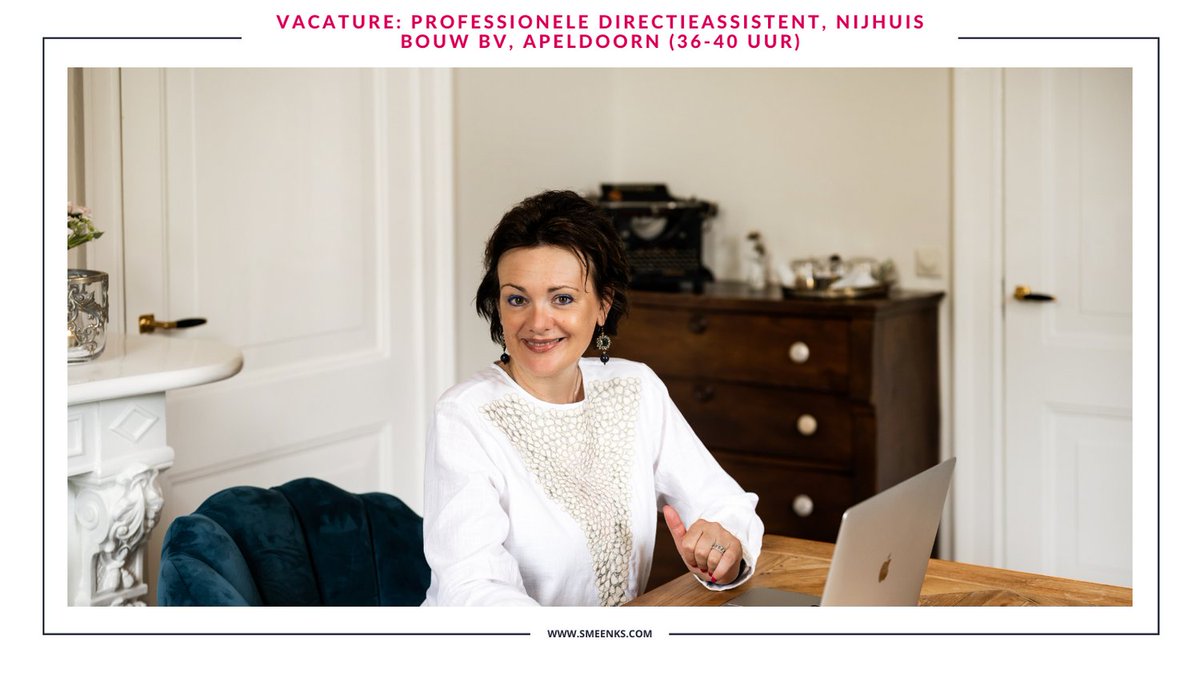 MaartjeSmeenk's tweet photo. #VACATURE #DIRECTIEASSISTENT #NIJHUISBOUW #APELDOORN | VAST (36-40 UUR)
Wil jij een bevlogen #Directieteam helpen bij het verder waarmaken van hun ambities? Ondernemend en gefocust?
Check het profiel en solliciteer direct:
https://t.co/cHyOkq9bsm!
#hiring #apeldoorn #topteam https://t.co/SgiXYjaakV