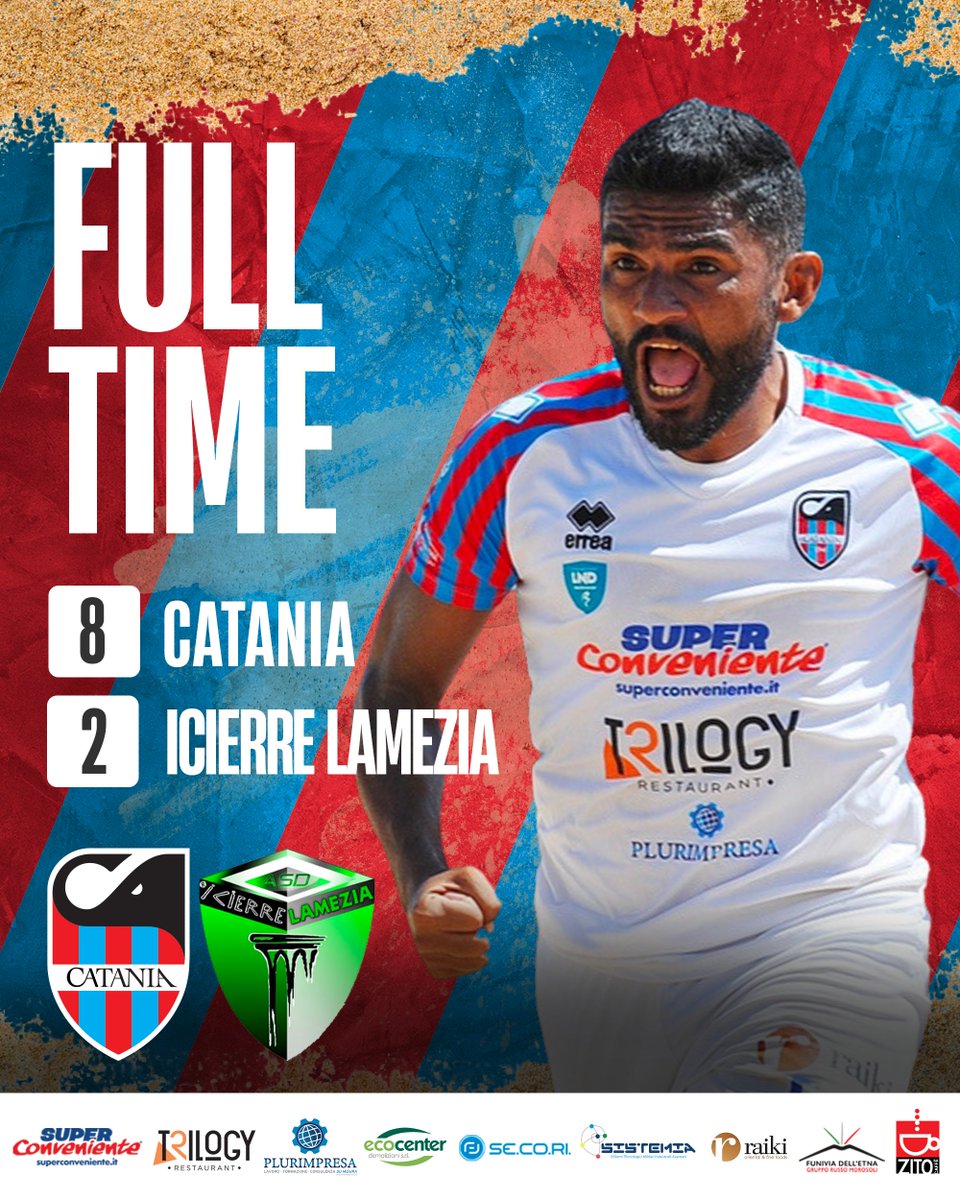 cataniafc_'s tweet photo. ποΈβ½οΈβ€οΈπ #WeBeach
ποΈ Catania vs. Icierre Lamezia
ππ» Si conclude con una vittoria l'ultimo match del cammino in Coppa Italia Aon dei rossazzurri
#ForzaCatania https://t.co/3iDUtZy8jv