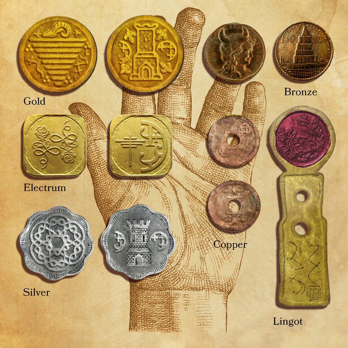 Coins of the Holy Infernal Empire

#codexinverus #goldcoin #Collage #digitalcollage #worldbuilding #worldbuilder #coin #fantasycoin