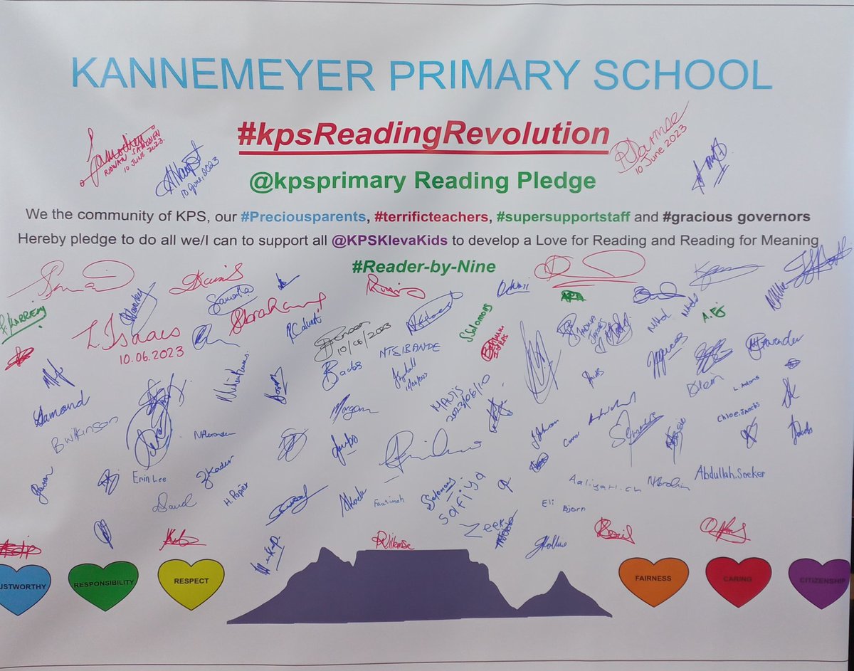 rugaya5's tweet photo. @CitzenLeaderLab @TheBookeryCPT School@CentreofCommunity @KPrimary and @Shineliteracy answer National call #Readerby9 and instilling a love for Reading &Meaning -- signing #KPSReadingRevolution Pledge. Thankyou @Sharleenhaupt for an inspiring day. @KarenR_Dudley18 @EMubuntu @lesterkk @dorciedee @lucille_meyer https://t.co/DOoEKt6t5A