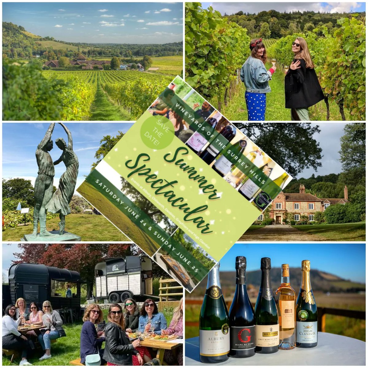 One of England’s largest single estate vineyards, <a href="/denbiesvineyard/">Denbies Wine Estate</a> will host their Secret Vineyard Tour, Wine Train &amp; Wine Library Menu Pairing and an English Artisan Tasting, among other highlights, on our Summer Spectacular weekend.
surreyhillsvineyards.co.uk 🍇🍾🥂