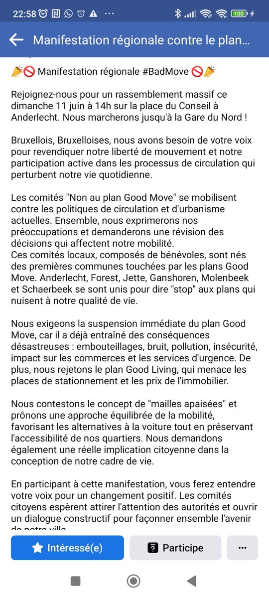 Il y a carrément une marche contre le plan #GoodMove aujourd'hui #brugov