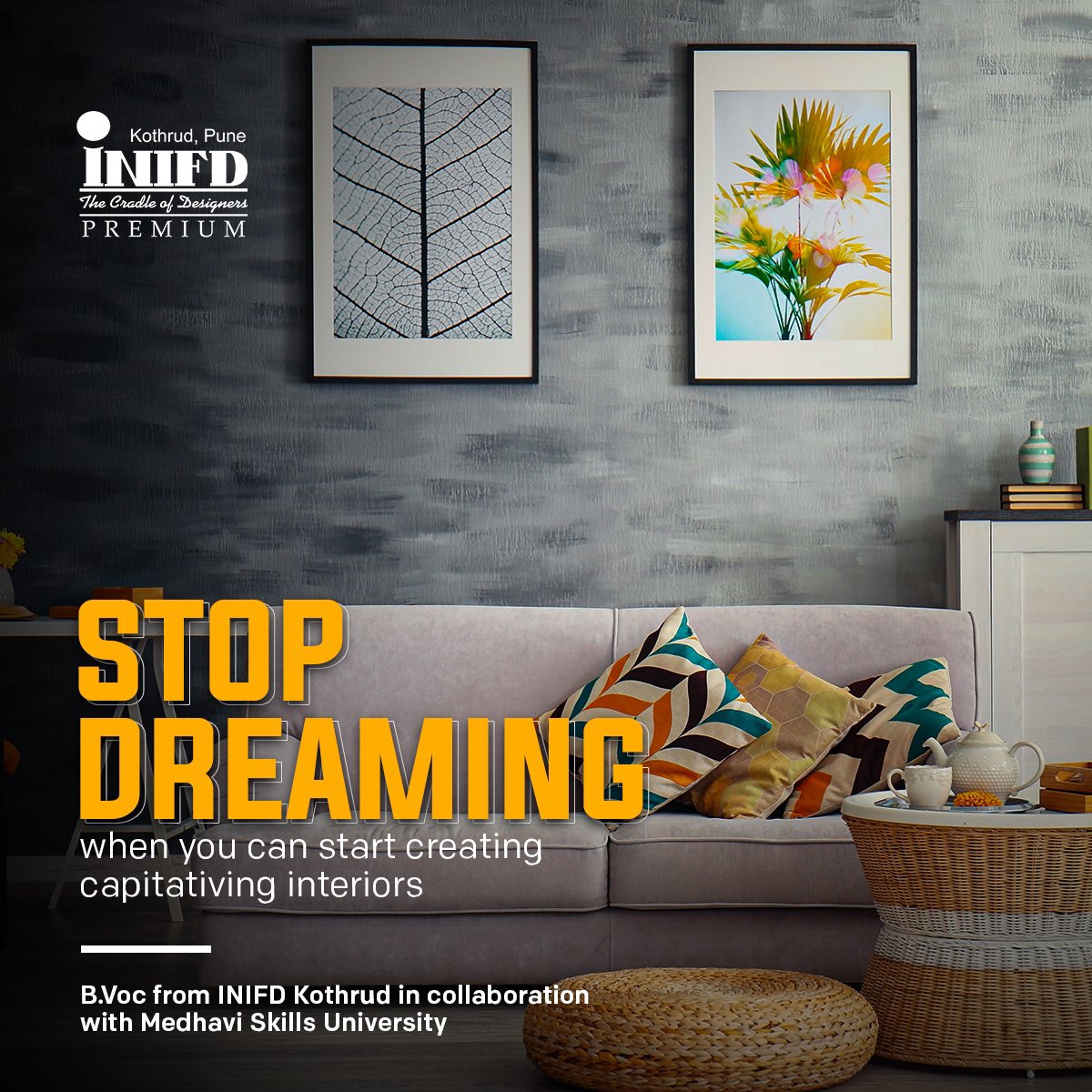 Turn your interior design dreams into reality with B.Voc from INIFD Kothrud, in collaboration with Medhavi Skills University. 🙌

#inifd #inifdkothrudpune #fashiondesign #designcareer #careerchoices #opportunity #experience #dynamiclearning #creativity #bestfashionschool