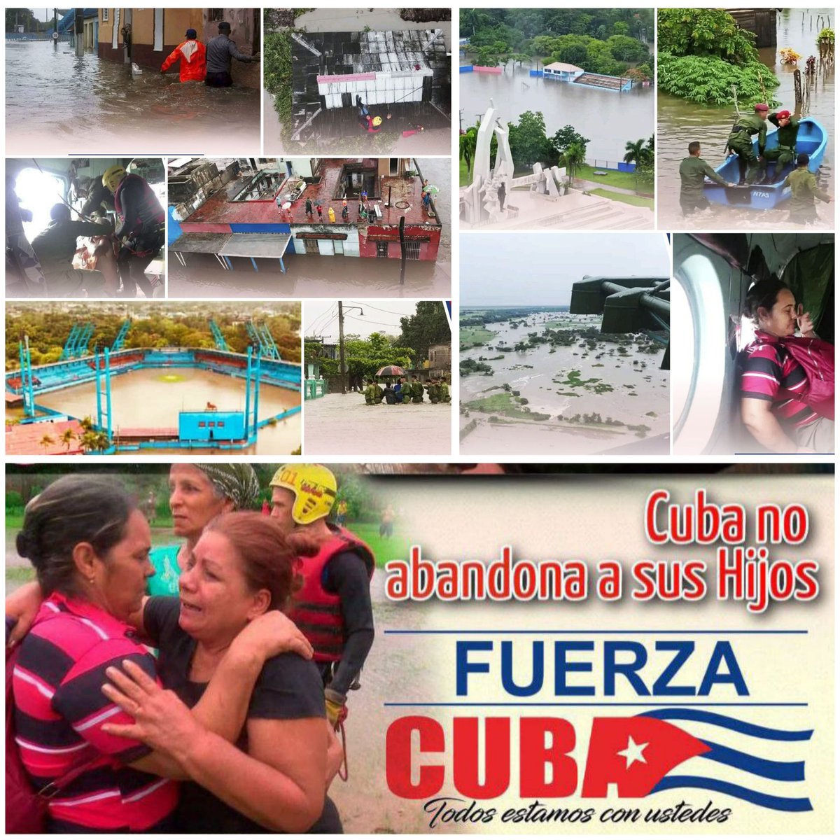 <a href="/DiazCanelB/">Miguel Díaz-Canel Bermúdez</a> "Daños cuantiosos en la vivienda, viales, la agricultura. Se sigue trabajando para proteger y evacuar a las familias. Las lluvias y el peligro no han cesado. Lo primero a cuidar son las vidas. De esta lamentable situación también nos vamos a recuperar" #FuerzaCuba