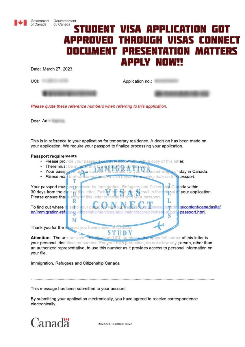 RockingRohit04's tweet photo. Canada visa approvals 
Call 9999028328 https://t.co/Uu3mx6e7nX