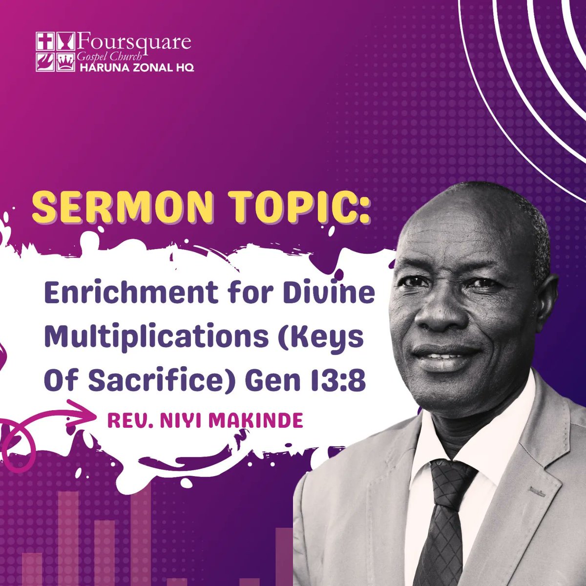 fgcharuna's tweet photo. Happy Sunday family,
In today's service, Rev Niyi Makinde expounded on the topic Enrichment for Divine Multiplications (keys of Sacrifice). https://t.co/7ZccJEzDwX