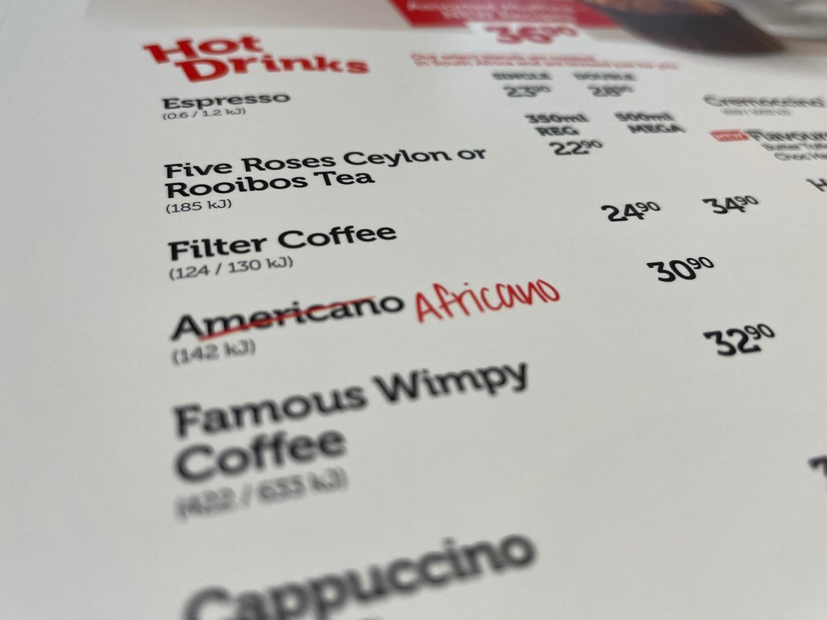 LaurasWorldza's tweet photo. Caffeine- It maintains my sunny personality.
Our road trip tradition with his and hers #Wimpy coffee's, an All Day Breakfast and Cheeseburger coming right up!
Africano anyone? β
https://t.co/fDi826uRYT
#LaurasWorld
#EnjoyEveryMoment #StopFillUpWin #WimpySA https://t.co/k6rORh6lQt