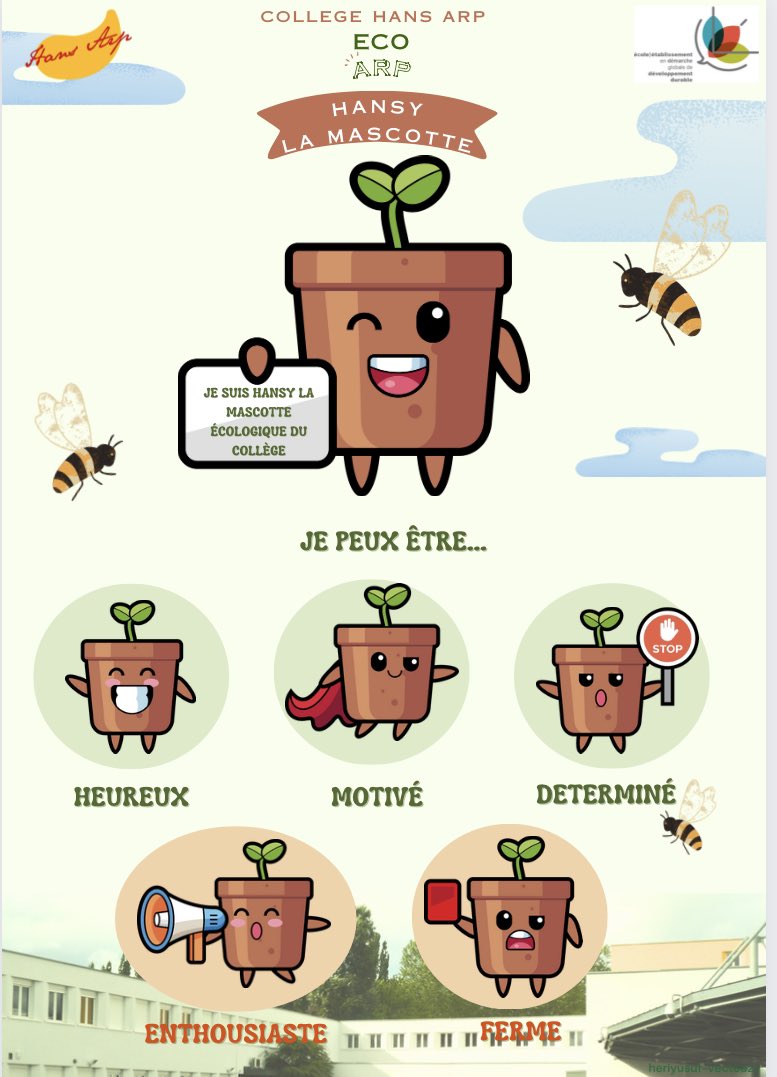 AlyaeKALKAN's tweet photo. Quelques nouvelles de notre @clgHansArp parce que ce n’est pas encore la fin d’année 😉. Un superbe travail d’un élève du CVC en 4ème. Merci aux autres élèves qui ont relevé le challenge. Notre semaine ÉcoArp sera prolongée à la demande des élèves. https://t.co/ar9WedeRth