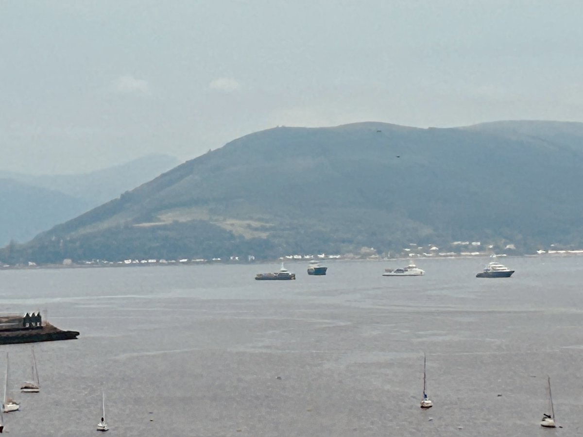 A lazy Sunday morning waiting for the sun to break through while watching the super yachts queue to come into Greenock @jwdmarina