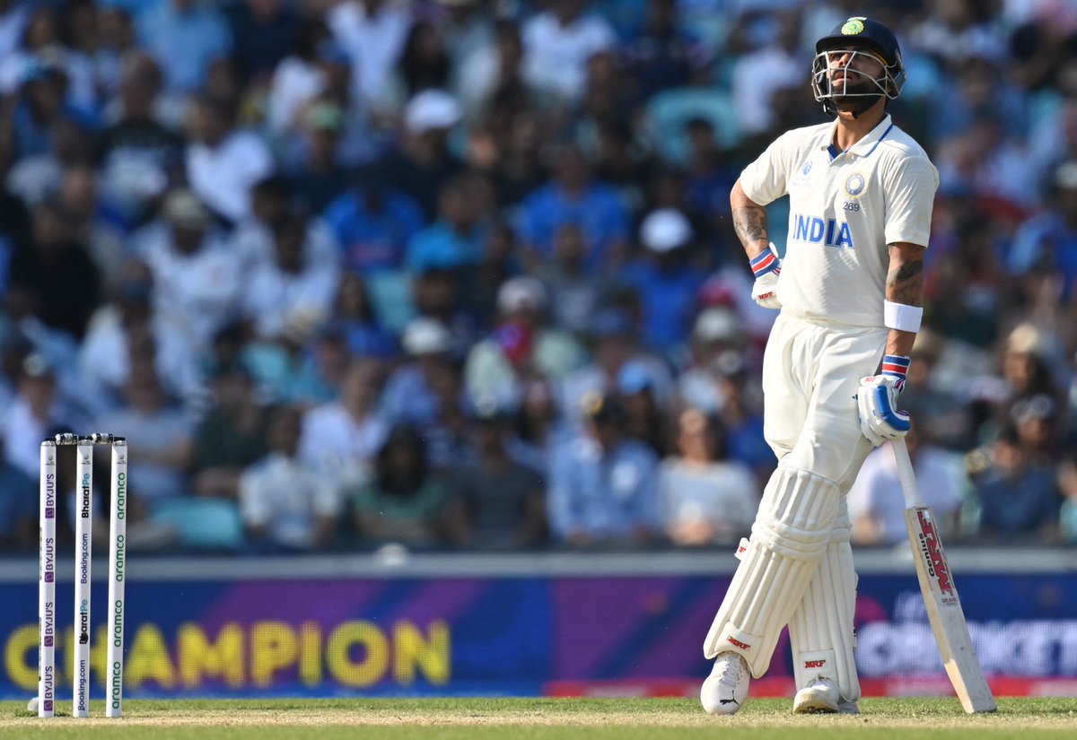 ICC's tweet photo. Kohli falls! 😮

Scott Boland strikes early on Day 5 for the Aussies 👏

Follow the #WTC23 Final 👉 https://t.co/wJHUyVnX0r https://t.co/sOVm3n8HDW
