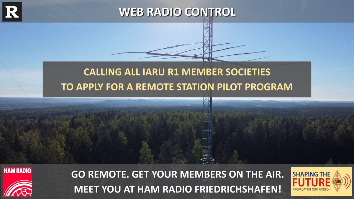 Want every ham, novice or pro, to easily access the airwaves? With @IARU_R1's support, we're creating remote stations for their member societies. Call on your national #AmateurRadio association to join the @WebRadioCtrl pilot program. Dive in here: webradiocontrol.tech/blog/2023/06/r… #hamr