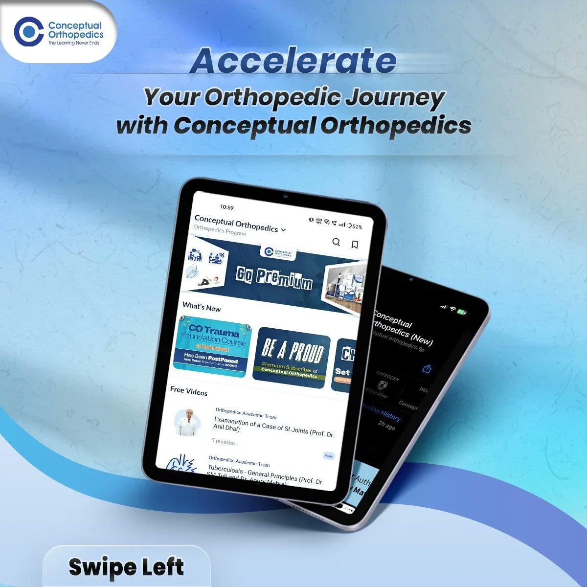 ConceptualOrtho's tweet image. Unlock Your Orthopedic Potential with Conceptual Orthopedics!
Keep Following @conceptualorthopedics
Download the app now:
buff.ly/371GsIc
#ConceptualOrthopedics #OrthopedicJourney #ComprehensiveLearning #LiveSessions #DoubtSessions #OrthopedicBooks #UnlockYourPotential